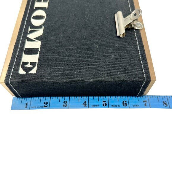 Virginia-Themed Wooden Sign Black Canvas Metal State Cutout Heart Magnet & Clip - Picture 11 of 12